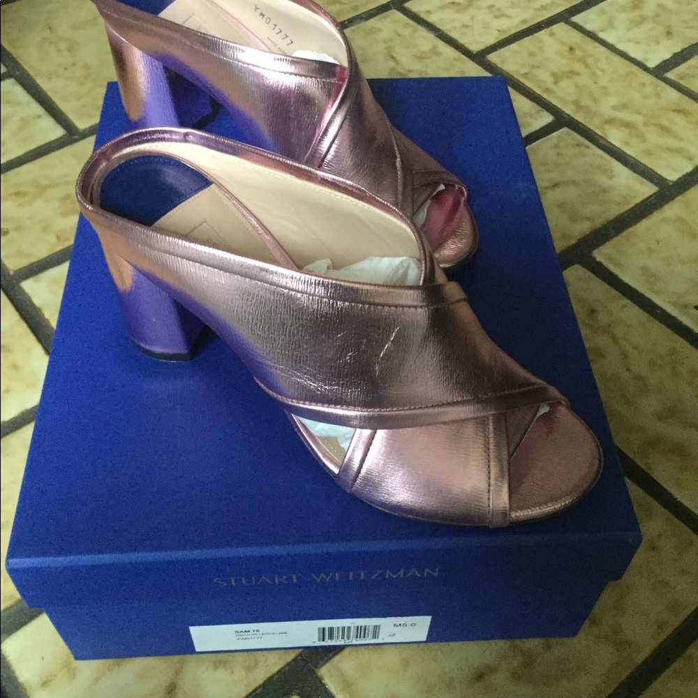 NIB Stuart Weitzman Sam 75 Slide Sandals